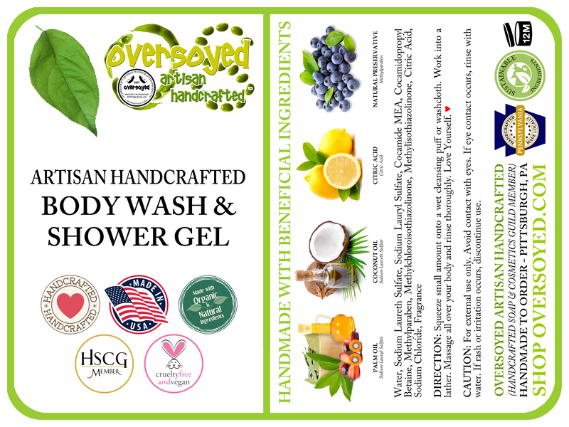 Blueberry Lemon Verbena Artisan Handcrafted Body Wash & Shower Gel