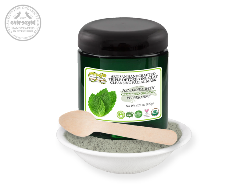 Peppermint Artisan Handcrafted Triple Detoxifying Clay Cleansing Facial Mask