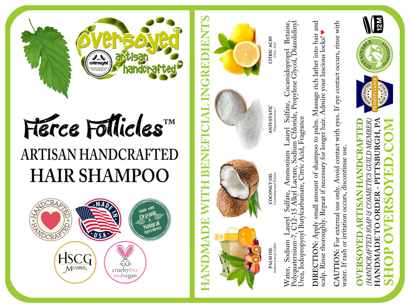 Cobalt Beach Glass Fierce Follicles™ Artisan Handcrafted Hair Shampoo