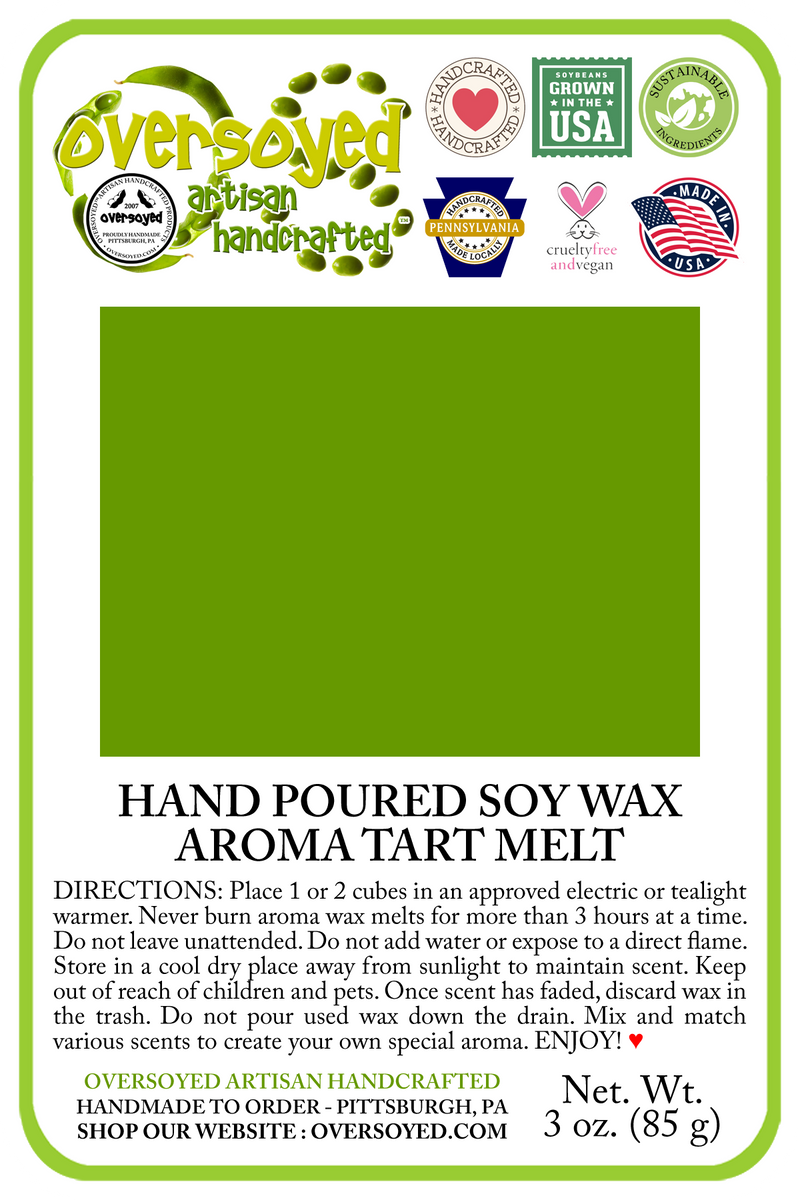 Grated Ginger & Lime Zest Artisan Hand Poured Soy Wax Aroma Tart Melt
