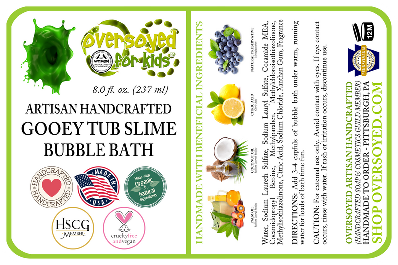 Green Apple Artisan Handcrafted Gooey Tub Slime™ Bubble Bath
