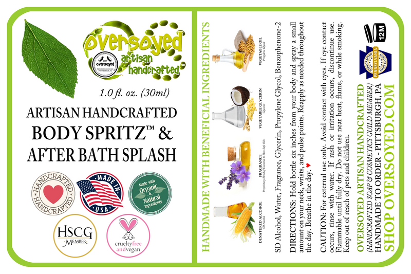Spiced Apple & Bourbon Artisan Handcrafted Body Spritz™ & After Bath Splash Mini Spritzer