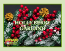 Holly Berry Garland Artisan Handcrafted Fluffy Whipped Cream Bath Soap