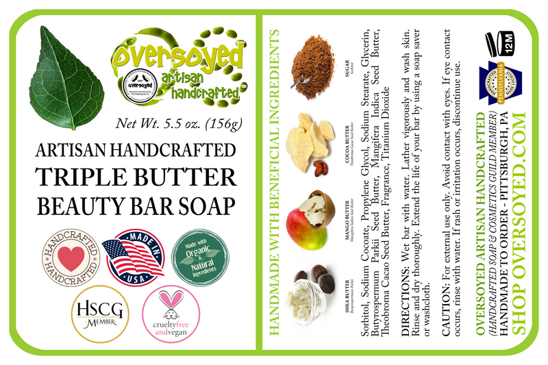 Homespun Sugar Artisan Handcrafted Triple Butter Beauty Bar Soap