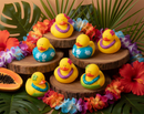 Papaya Paradise - Sugared Papaya & Hibiscus Scented Soap Cupcake