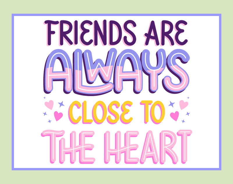 Friends Are Always Close To The Heart Artisan Hand Poured Soy Tumbler Candle