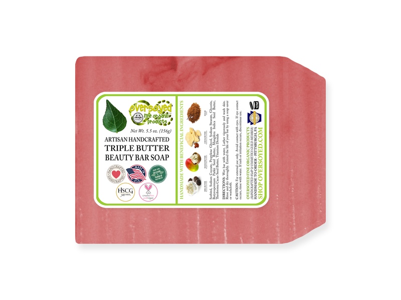 Bubbly Pomegranate Artisan Handcrafted Triple Butter Beauty Bar Soap