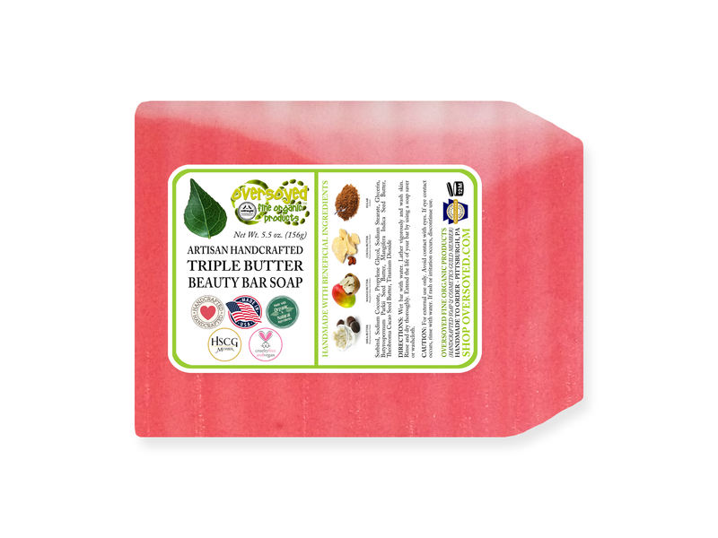 Kiwi Strawberry Artisan Handcrafted Triple Butter Beauty Bar Soap