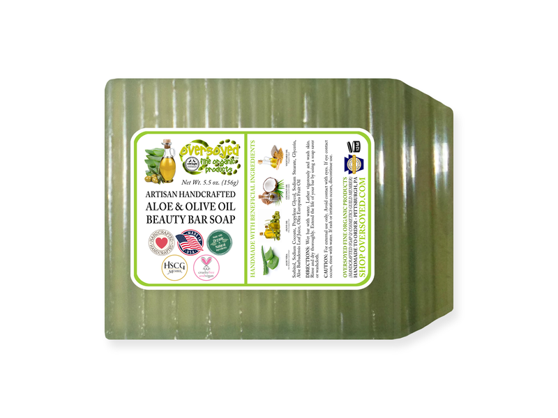 Aloe & Olive Oil Artisan Handcrafted Unscented Specialty Beauty Bar Soap