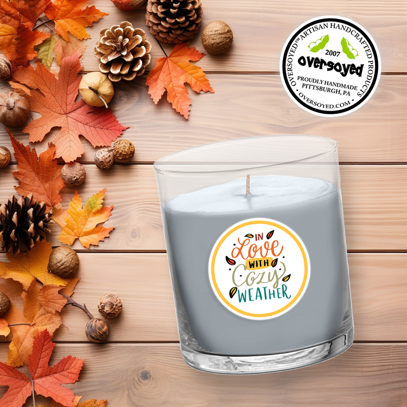 In Love With Cozy Weather Artisan Hand Poured Soy Tumbler Candle