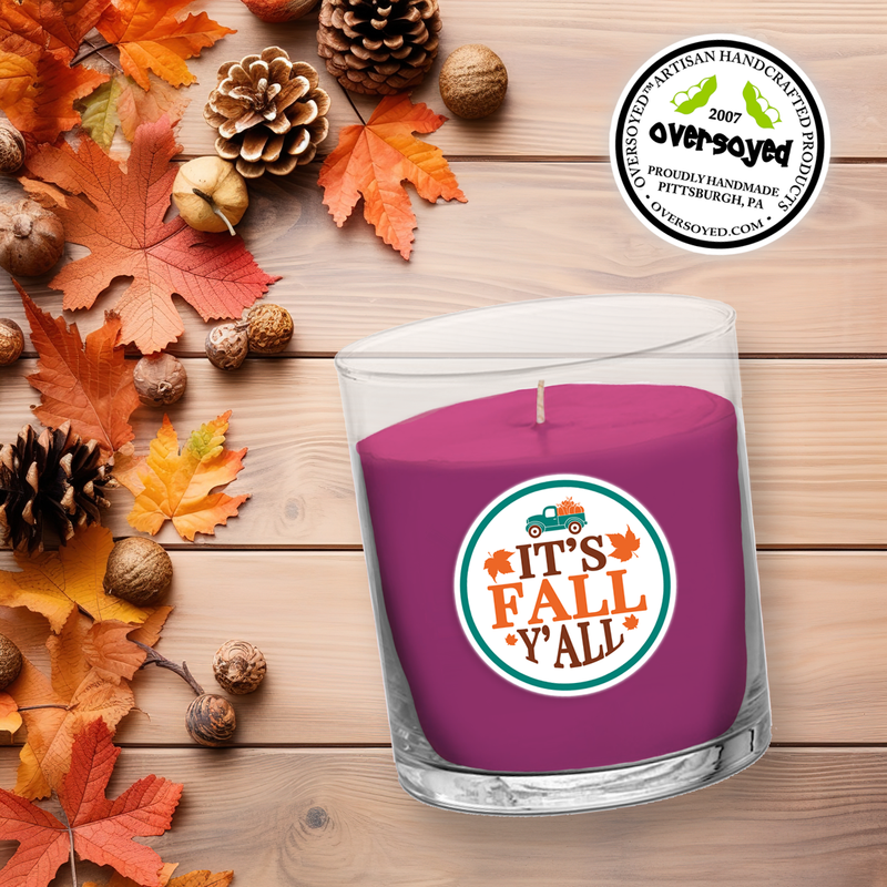 It's Fall Y'all Artisan Hand Poured Soy Tumbler Candle