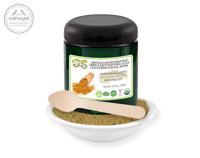 Bee Pollen Artisan Handcrafted Triple Detoxifying Clay Cleansing Facial Mask