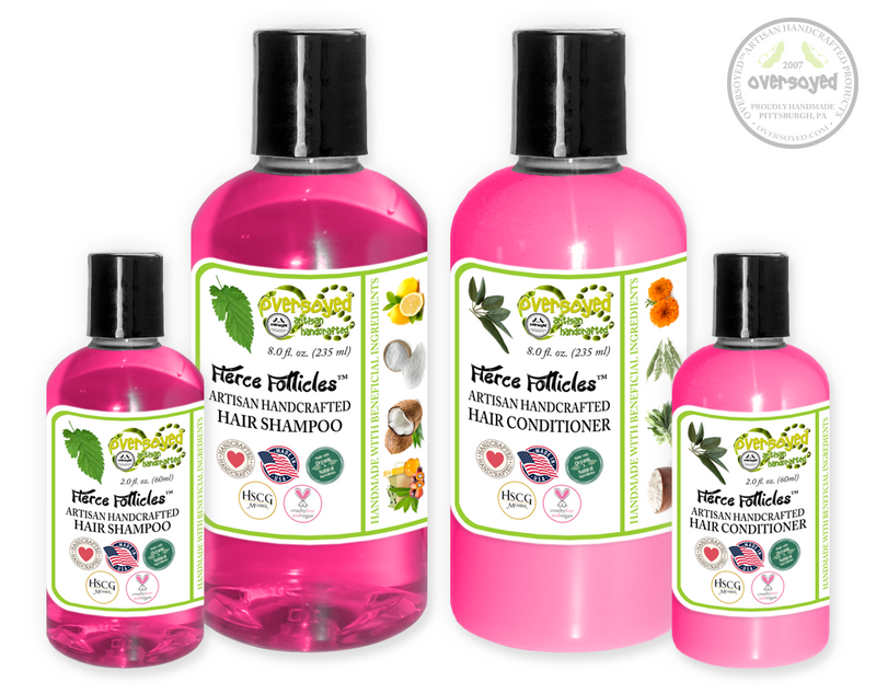 Raspberry Lemon Cooler Fierce Follicles™ Artisan Handcrafted Shampoo & Conditioner Hair Care Duo