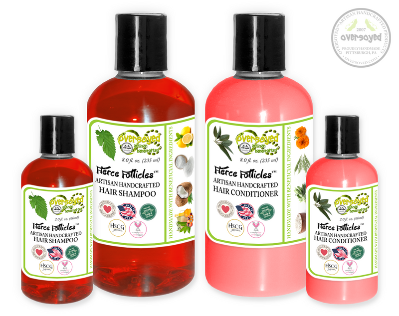 Straight Strawberry Fierce Follicles™ Artisan Handcrafted Shampoo & Conditioner Hair Care Duo