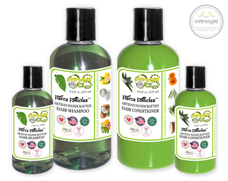 Basil Sage Mint Fierce Follicles™ Artisan Handcrafted Shampoo & Conditioner Hair Care Duo