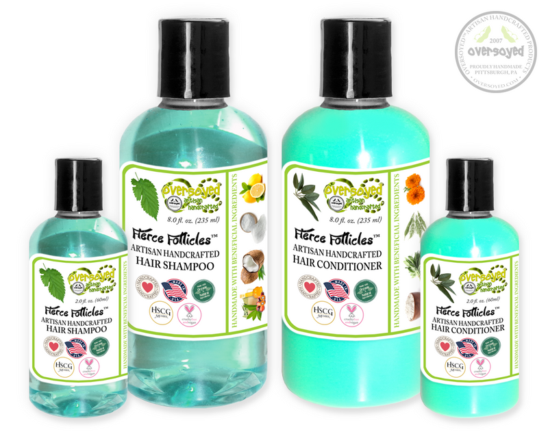 Turquoise Water Blossom Fierce Follicles™ Artisan Handcrafted Shampoo & Conditioner Hair Care Duo