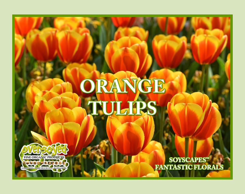 Orange Tulips Artisan Hand Poured Soy Tealight Candles