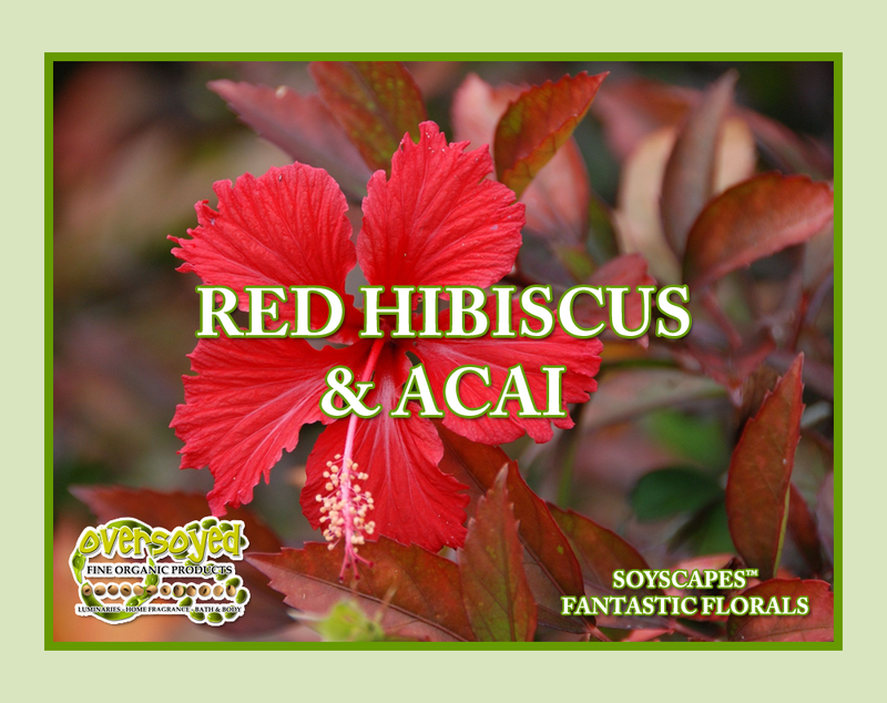 Red Hibiscus & Acai Artisan Handcrafted Exfoliating Soy Scrub & Facial Cleanser