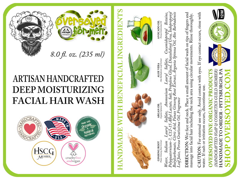 Jasmine Cannabis Artisan Handcrafted Facial Hair Wash