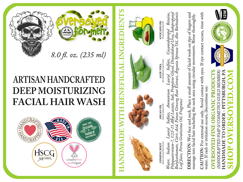 Rosemary & Fresh Mint Artisan Handcrafted Facial Hair Wash