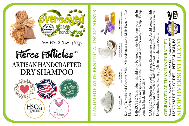 Patchouli & Hemp Fierce Follicle™ Artisan Handcrafted  Leave-In Dry Shampoo