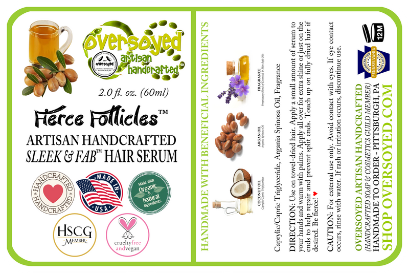 Lavender Rose Fierce Follicles™ Sleek & Fab™ Artisan Handcrafted Hair Shine Serum