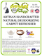 Country Kitchen Artisan Handcrafted Natural Deodorizing Carpet Refresher