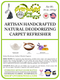 Honeysuckle Gardenia Artisan Handcrafted Natural Deodorizing Carpet Refresher