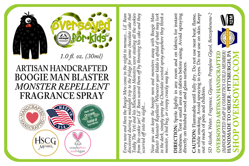 Lil' Bean™ Kid's Fragrance Spray - Boogie Man Blaster - Chocolate Scented Artisan Handcrafted Magic Spritz