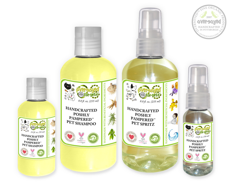 Bergamot Tea & Sage Poshly Pampered Pets™ Artisan Handcrafted Shampoo & Deodorizing Spray Pet Care Duo