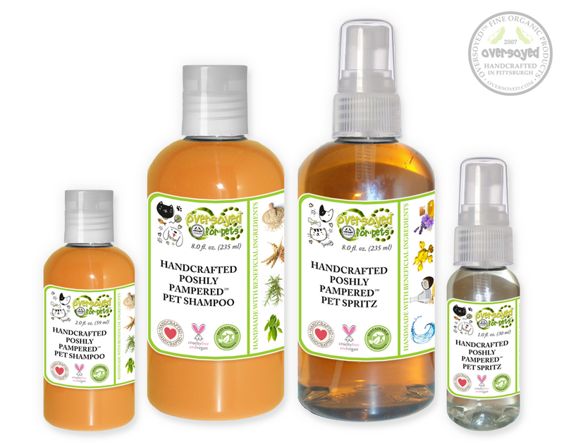 Pumpkin Oud Poshly Pampered Pets™ Artisan Handcrafted Shampoo & Deodorizing Spray Pet Care Duo