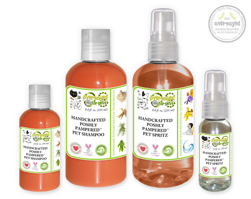 Crackling Firewood Poshly Pampered Pets™ Artisan Handcrafted Shampoo & Deodorizing Spray Pet Care Duo