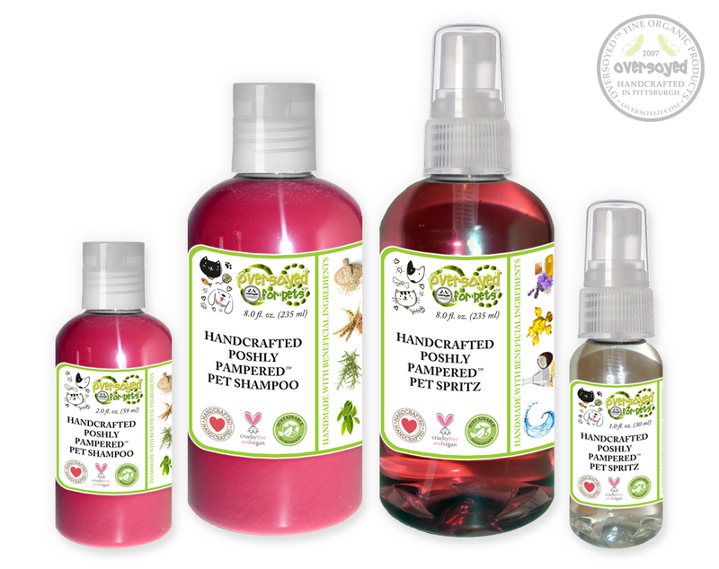Tobacco Cherry Poshly Pampered Pets™ Artisan Handcrafted Shampoo & Deodorizing Spray Pet Care Duo