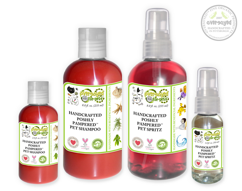 Pomegranate Spice Poshly Pampered Pets™ Artisan Handcrafted Shampoo & Deodorizing Spray Pet Care Duo