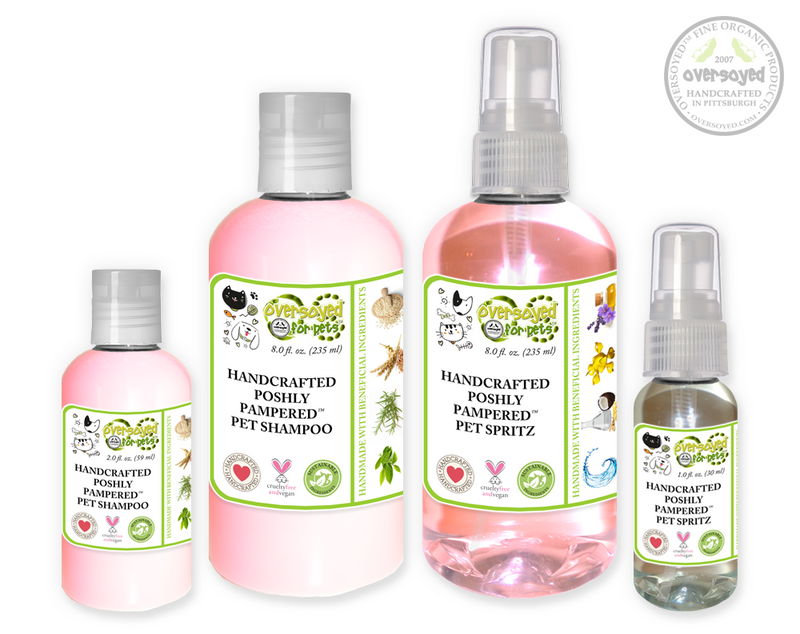 Herbal Thyme & Cherry Poshly Pampered Pets™ Artisan Handcrafted Shampoo & Deodorizing Spray Pet Care Duo
