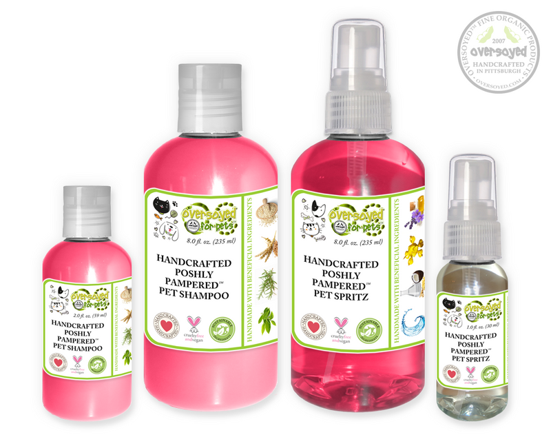 Strawberry Champagne Poshly Pampered Pets™ Artisan Handcrafted Shampoo & Deodorizing Spray Pet Care Duo
