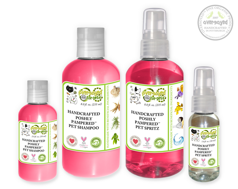 Strawberry Banana Poshly Pampered Pets™ Artisan Handcrafted Shampoo & Deodorizing Spray Pet Care Duo