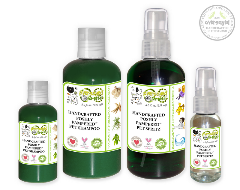 Oakmoss & Cedarwood Poshly Pampered Pets™ Artisan Handcrafted Shampoo & Deodorizing Spray Pet Care Duo