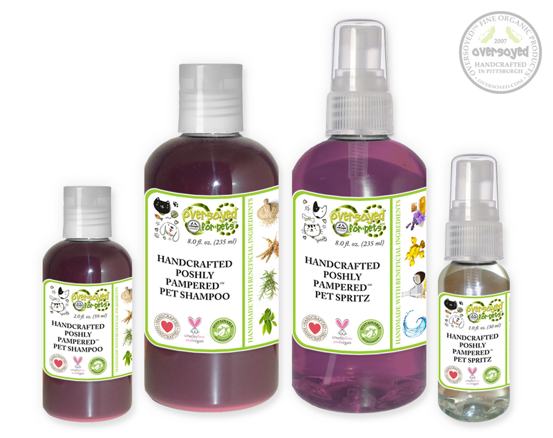 Elderberry Wine Poshly Pampered Pets™ Artisan Handcrafted Shampoo & Deodorizing Spray Pet Care Duo